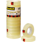 SCOTCH CINTA TRANSPARENTE 550 12mm x 33m 12-PACK FT510283789